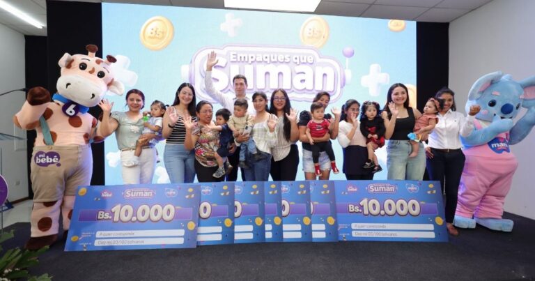 Mi Bebé y Mami premian a 10 familias bolivianas con Bs 190.000 en su campaña “Empaques que Suman”